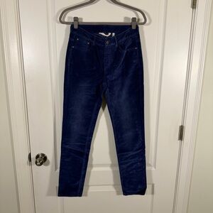 Soft Surroundings Women's Navy Velvety Straight Leg Pants